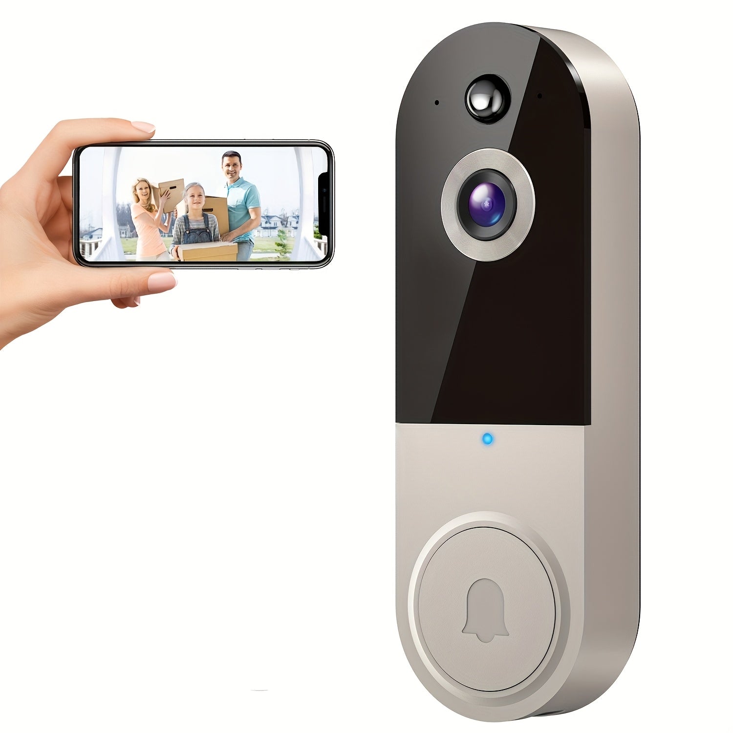 2K WiFi Video Doorbell — Wireless, Night Vision & Two-Way Talk
