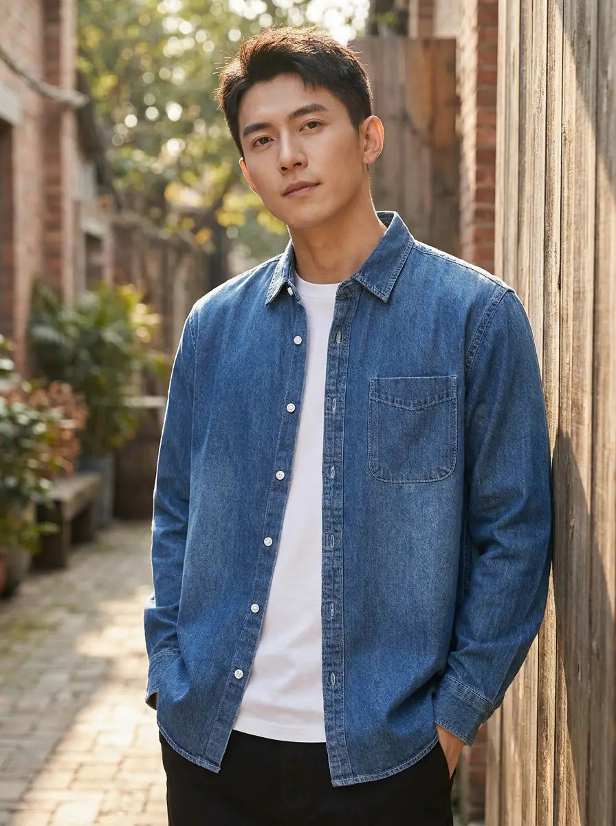 Women's Denim Shirt — Classic Button-Up lifestyle