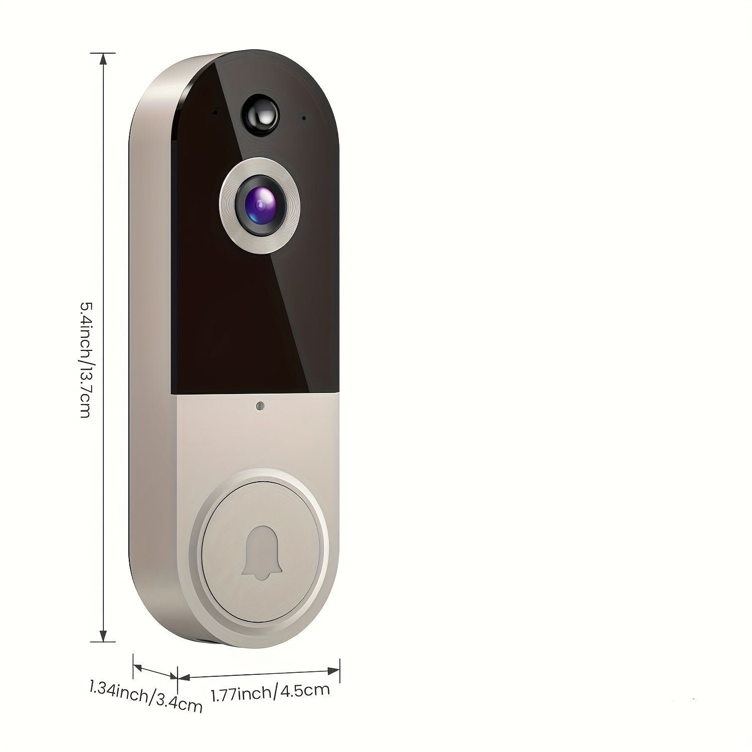 2K Wide-Angle Video Doorbell — 166° View, AI Detection, Wireless