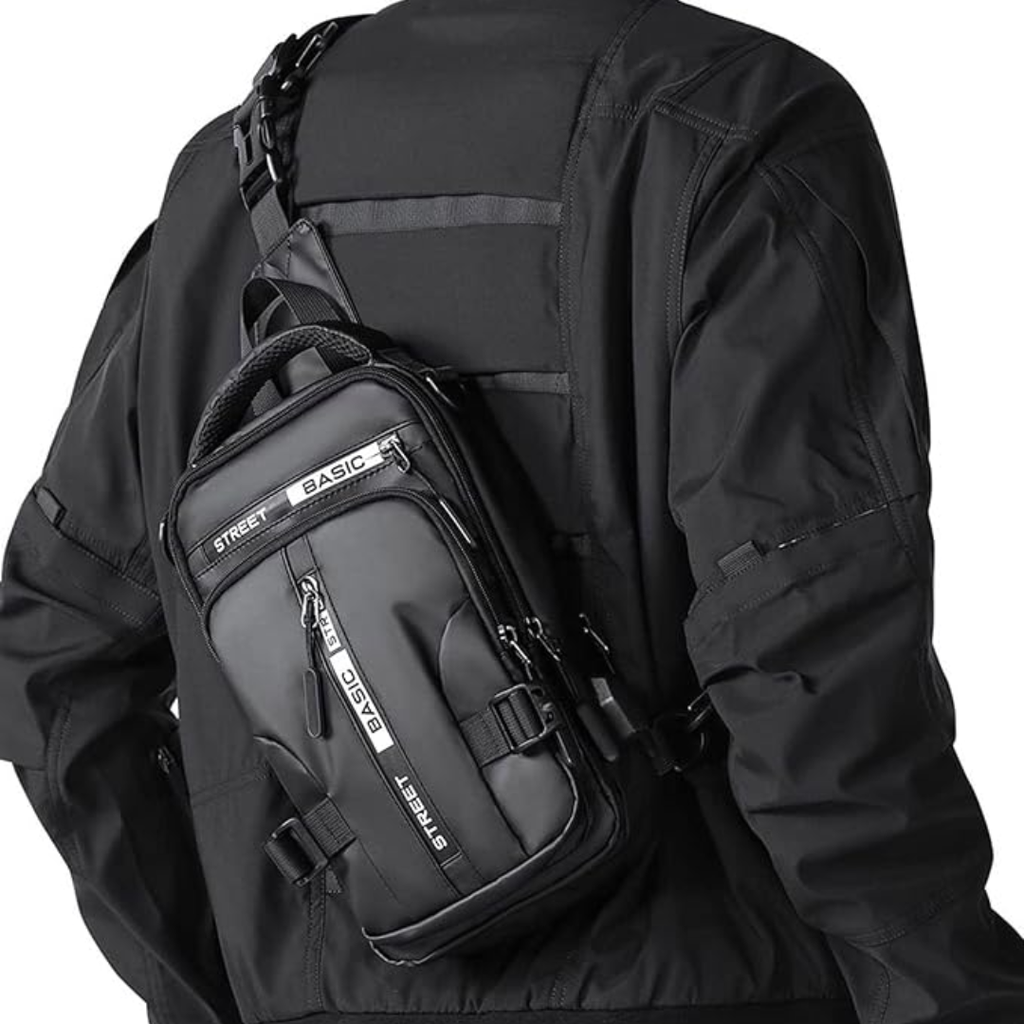 ActiveGear | Men's Sling Bag with Compact Design & Durable Nylon | Versatile Backpack for Daily Adventures