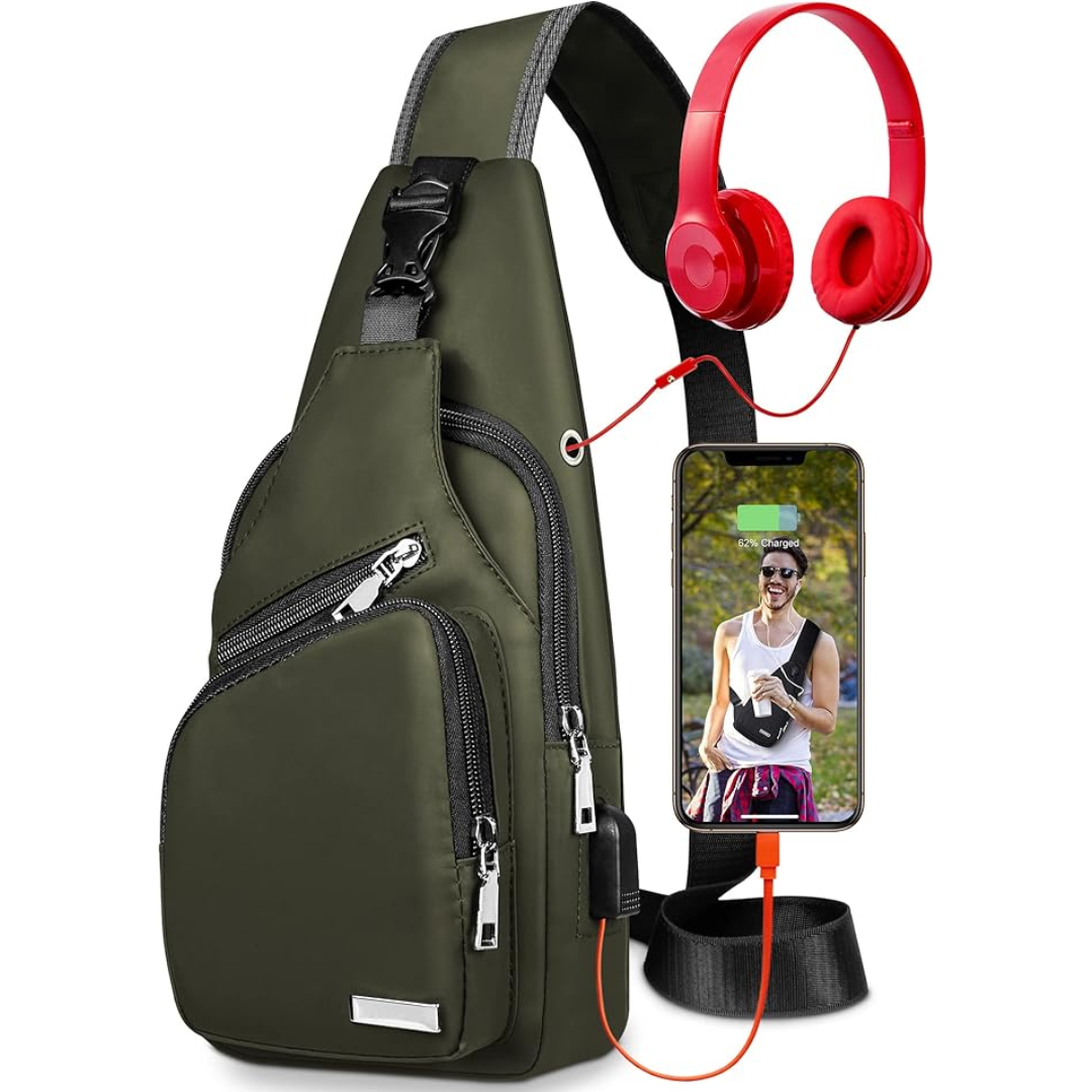 AdventureGear | Waterproof Sling Bag with Adjustable Strap | Lightweight Design for Active Women and Men