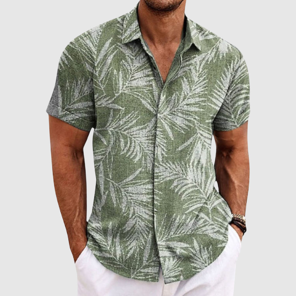 Women's Alessandro Veneti Palm Whisper Shirt | Innovative linen-poly blend for superior breathabi 0