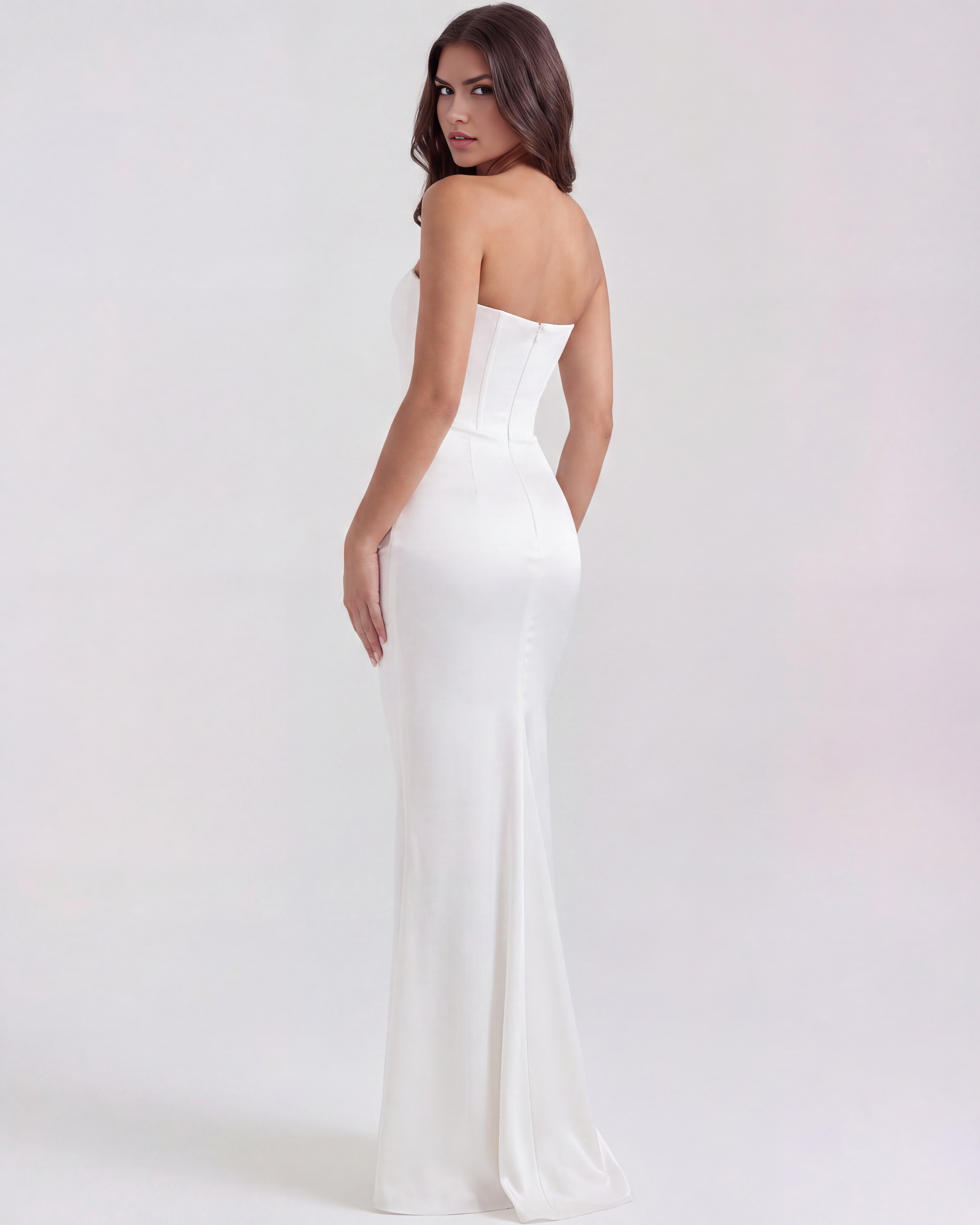 Almond Muse – Elegant Corset Dress with Boned Support – Flattering Fit