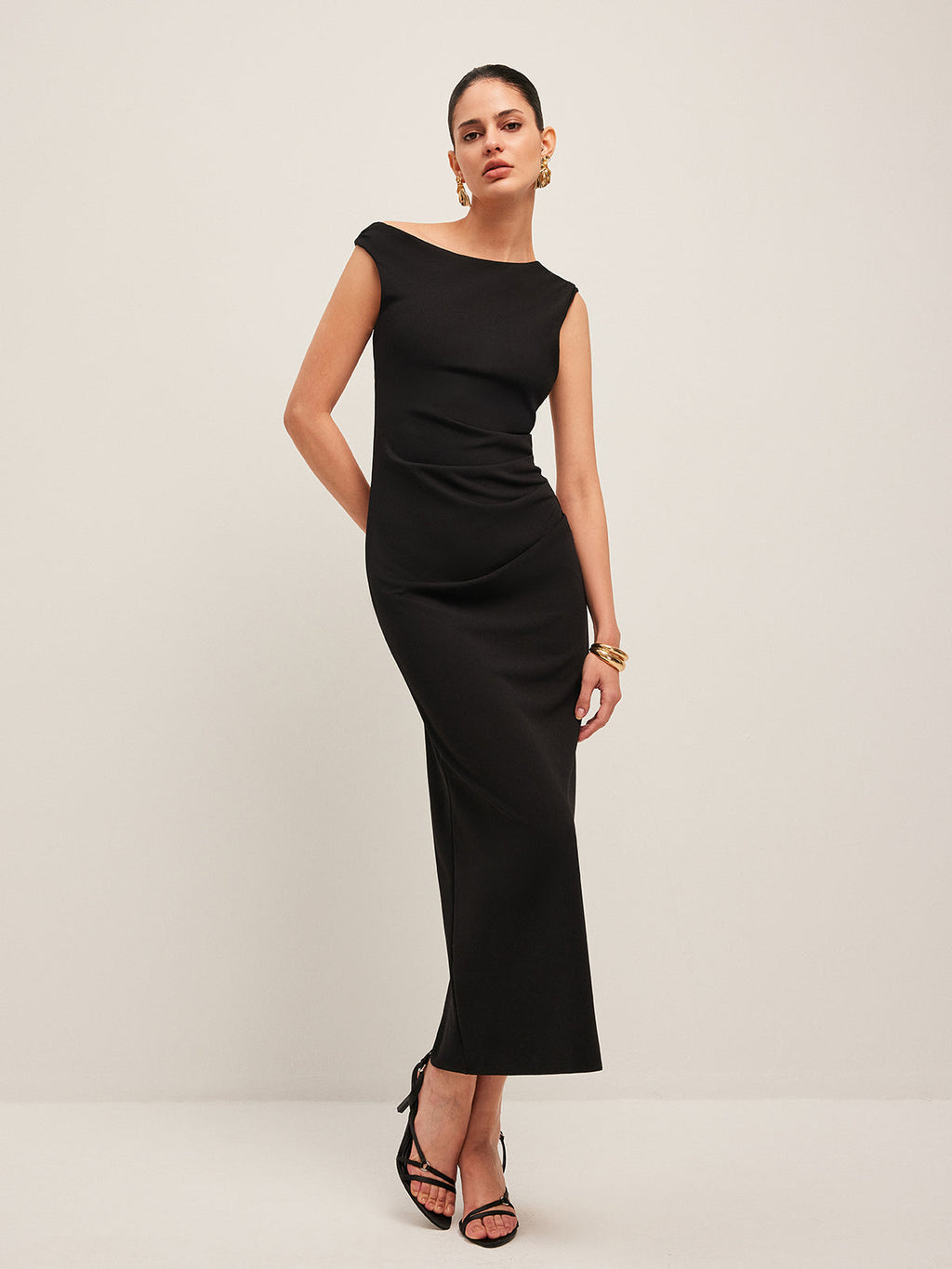 Asymmetrical Shoulder Dress