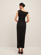 Asymmetrical Shoulder Dress