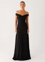 Women's Black Maxi Dress with Sweetheart Neckline | Flattering Long Dress for Sophisticated Evening Wear - Women's | Swe 0