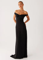 Women's Black Maxi Dress with Sweetheart Neckline | Flattering Long Dress for Sophisticated Evening Wear - Women's | Swe 3