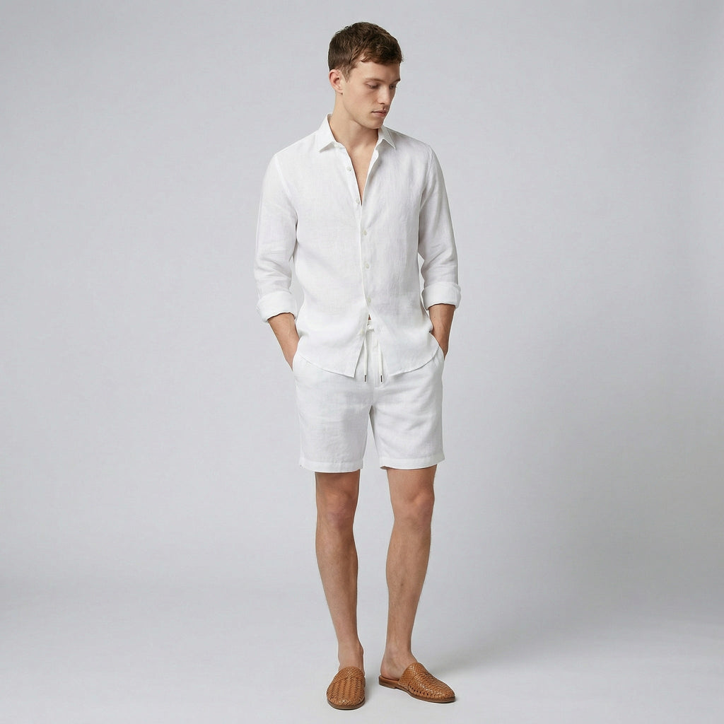 Celestiella | Men's Shirt in Premium Linen with Soft Collar | Breathable Comfort for Effortless Style