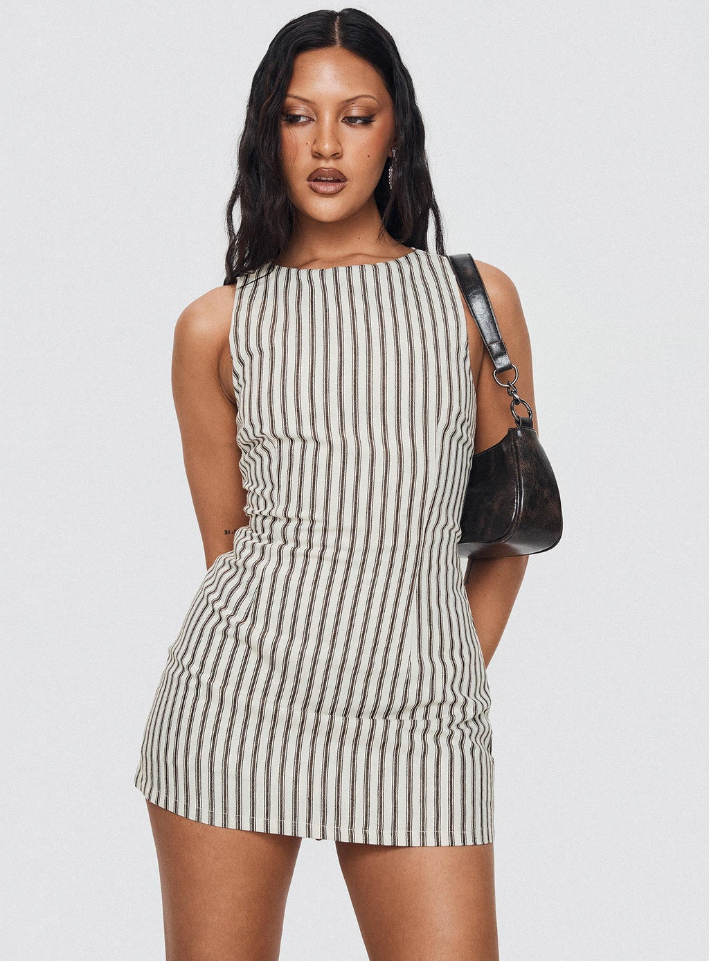 Chic Stripes | Women's Romper with Tie-Back Design | Comfortable Summer Outfit for Effortless Style
