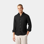 Classic Collection | Men's Shirt in Black Linen with Premium Comfort | Versatile Style for Any Occasion