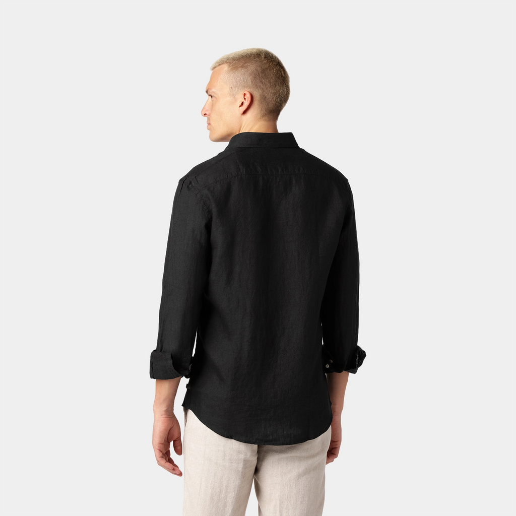 Classic Collection | Men's Shirt in Black Linen with Premium Comfort | Versatile Style for Any Occasion