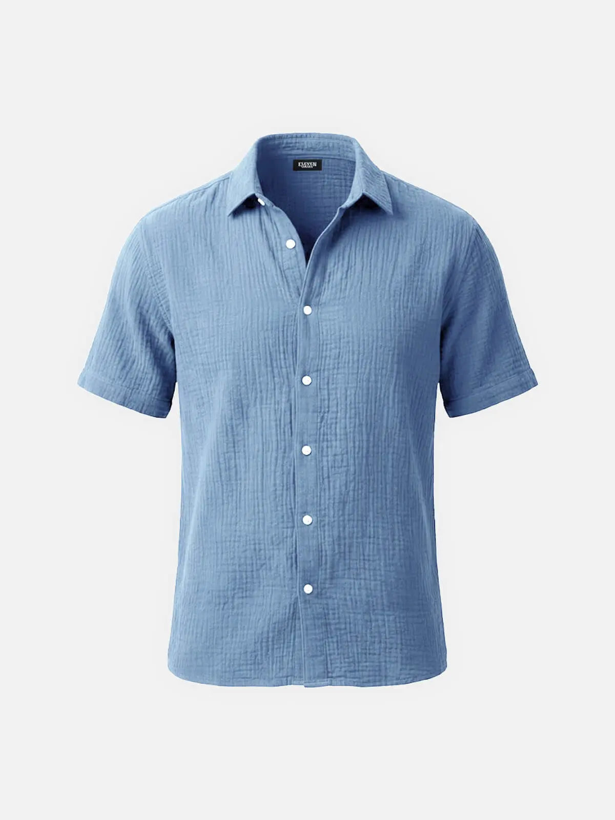 Classic Cotton | Men's Shirt with Crinkled Texture | Breathable Fabric for Everyday Comfort
