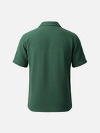 Classic Cotton | Men's Shirt with Crinkled Texture | Breathable Fabric for Everyday Comfort