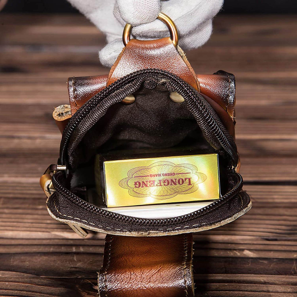 Full-Grain Leather Waist Pack — Adjustable Bum Bag