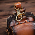 Full-Grain Leather Waist Pack — Adjustable Bum Bag