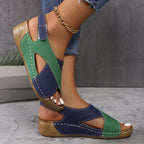 Women's arch-support comfort sandals detail view