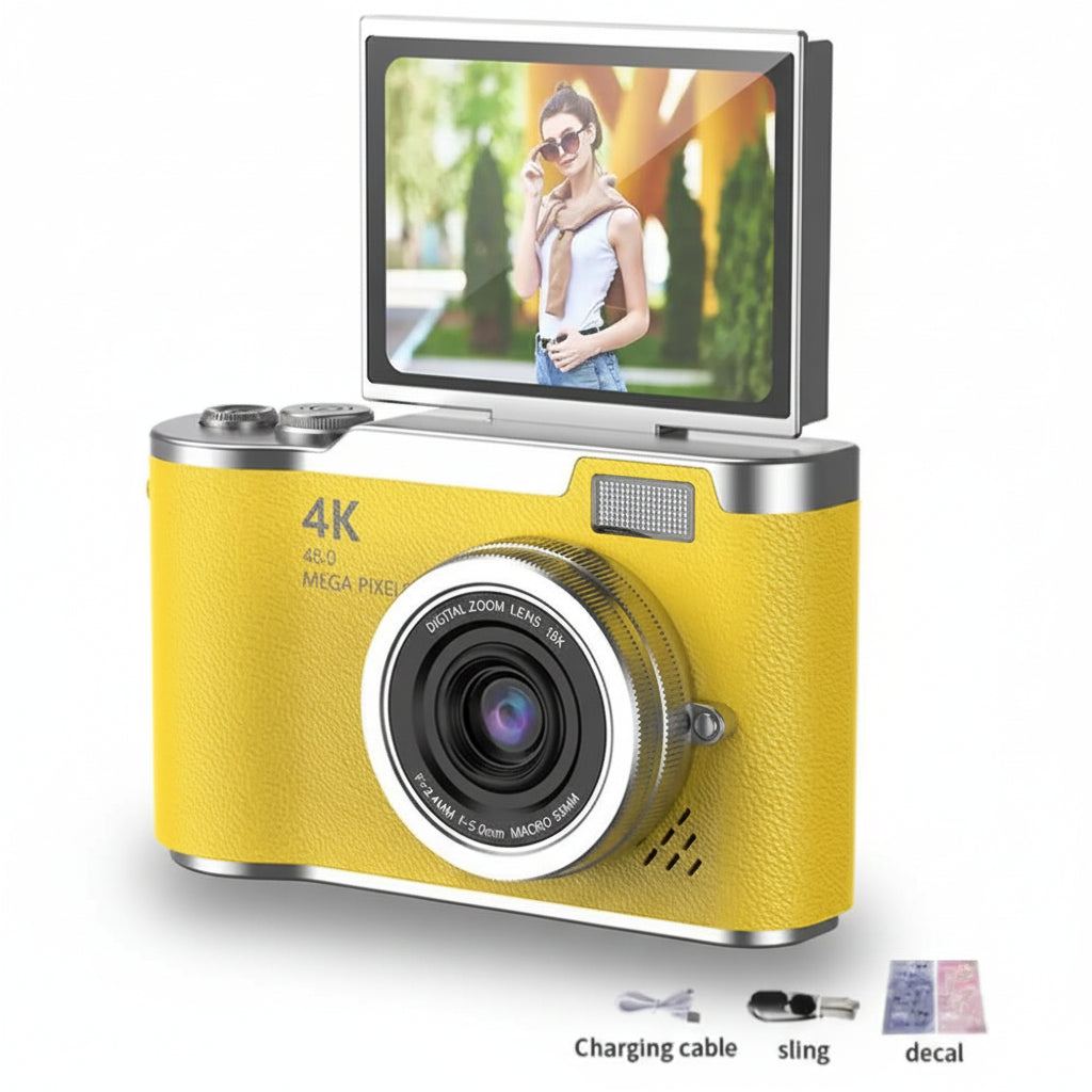 4K digital camera Yellow No Card