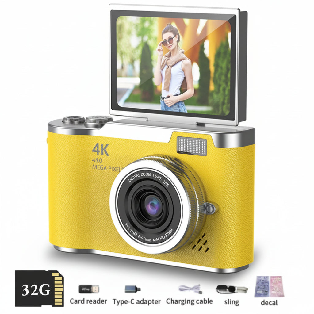 4K digital camera Yellow