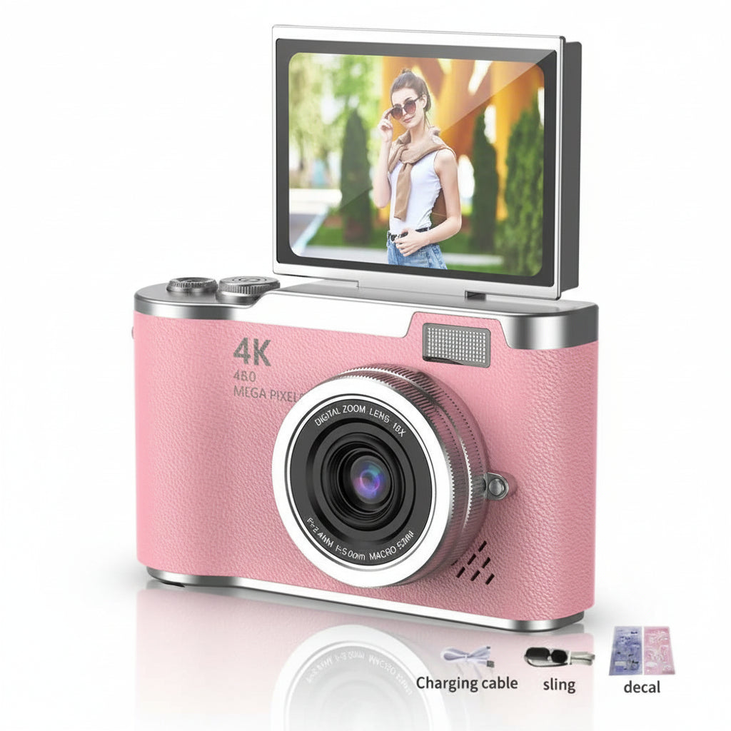 4K digital camera Pink No Card