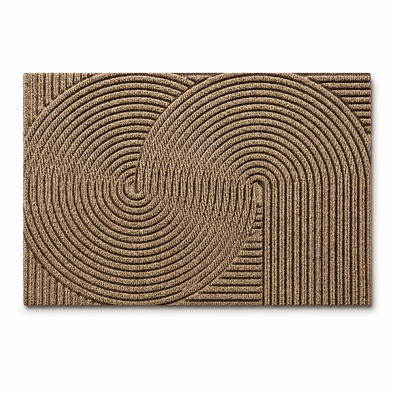 Khaki non-slip door mat