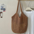 Crochet Mesh Tote Bag — Lightweight Shoulder Bag