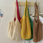 Crochet Mesh Tote Bag — Lightweight Shoulder Bag