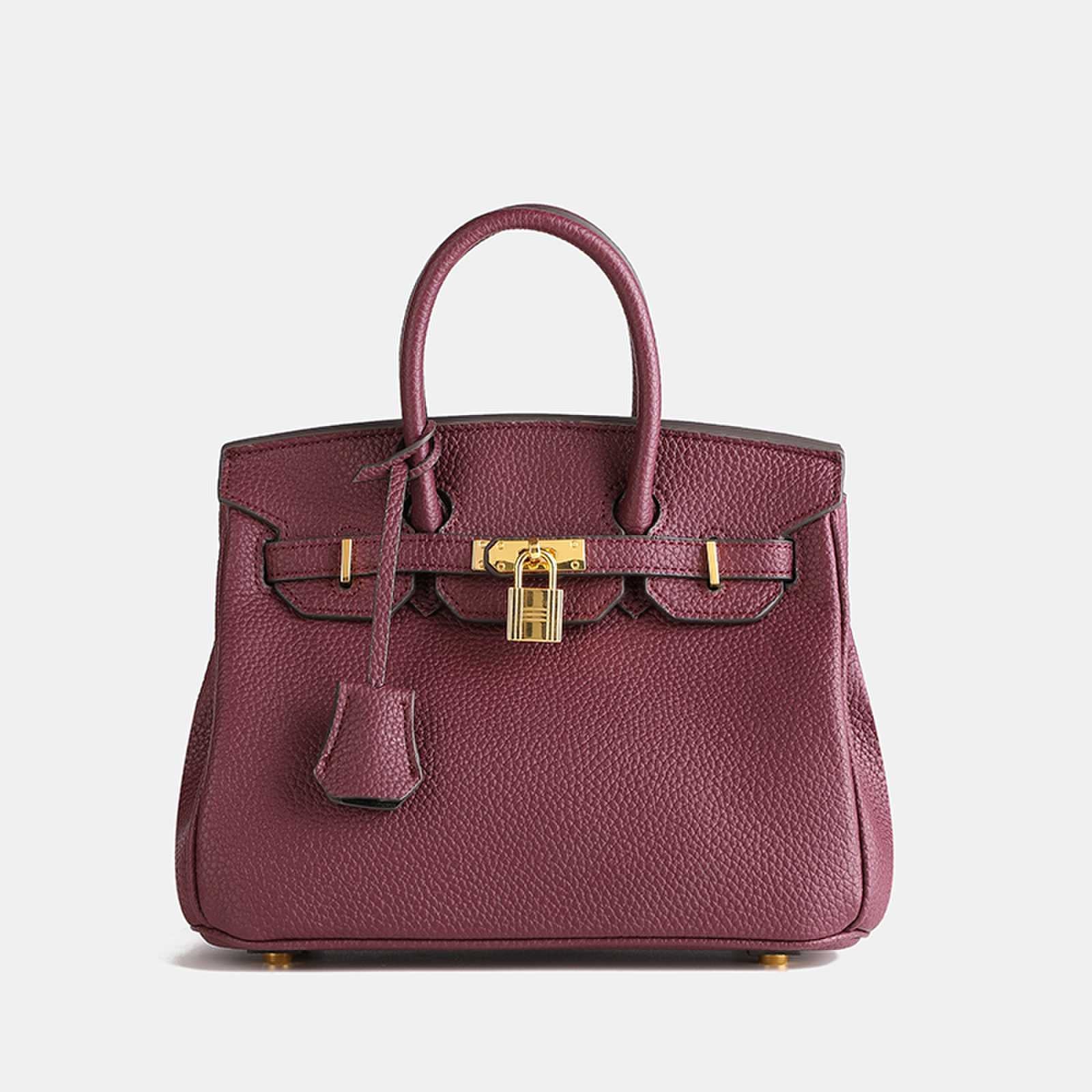 Women's Textured Handbag — Secure-Closure Shoulder Bag