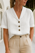Women's wrap-neck lightweight elegant blouse