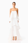 Tiered Maxi Dress — Adjustable Straps, Flared