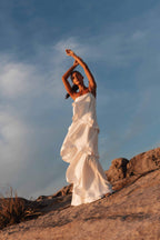 Tiered Maxi Dress — Adjustable Straps, Flared