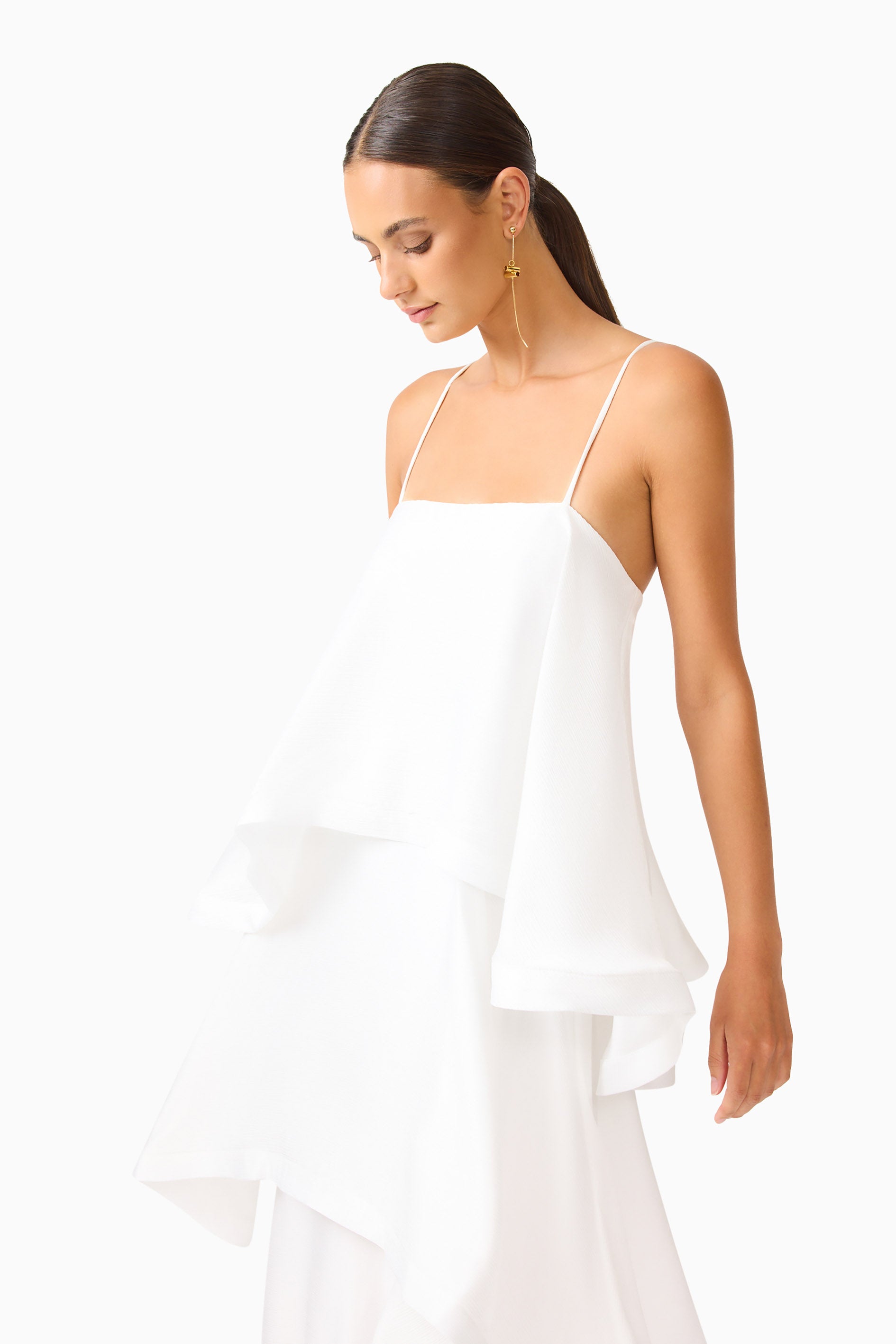 Tiered Maxi Dress — Adjustable Straps, Flared