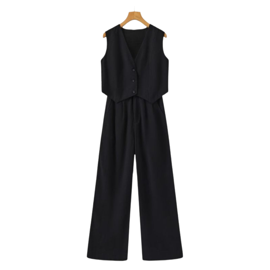 Elegant Linen Women's Two Piece Set with Tailored Fit