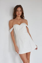 Elegant Mini Dress – Women's Off-The-Shoulder Cocktail Dress with...