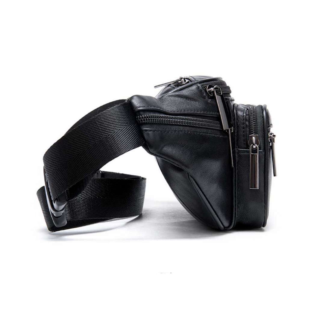 Genuine Leather Men's Crossbody Bag with Multiple Compartments | Adjustable Strap for Versatile Carrying