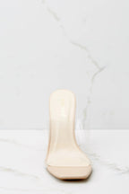 Women's Grand Entrance Nude Matte And Clear Heels | Non-skid sole 4