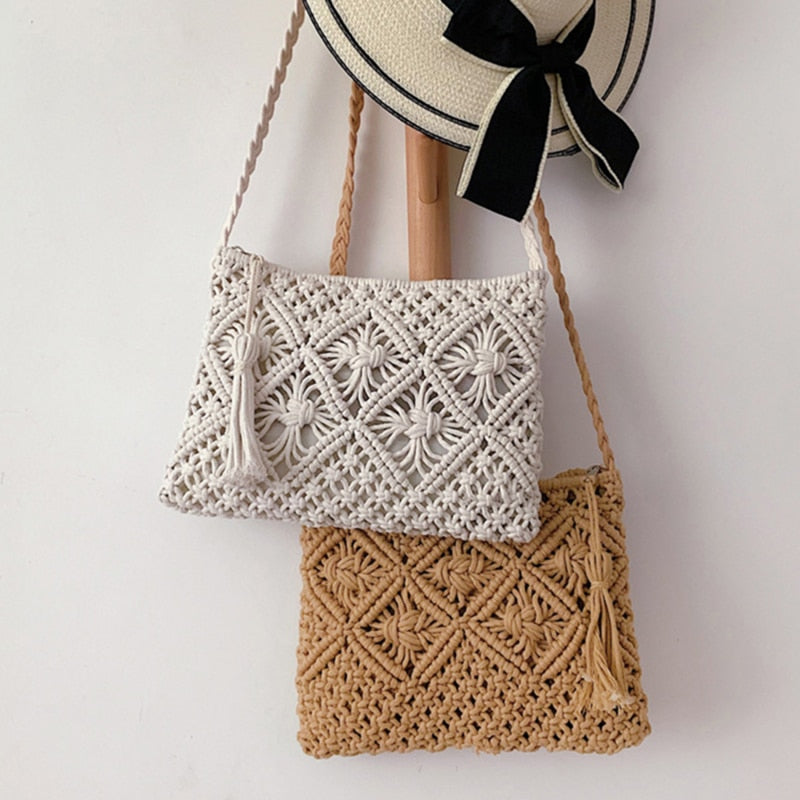 Gwen Collection | Woven Shoulder Bag with Trendy Boho Design | Stylish Accessory for Women
