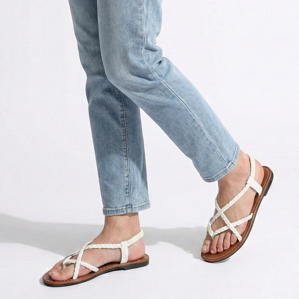 Imogen Collection | Women's Sandals with Braided Straps | Comfortable Summer Footwear for All-Day Wear