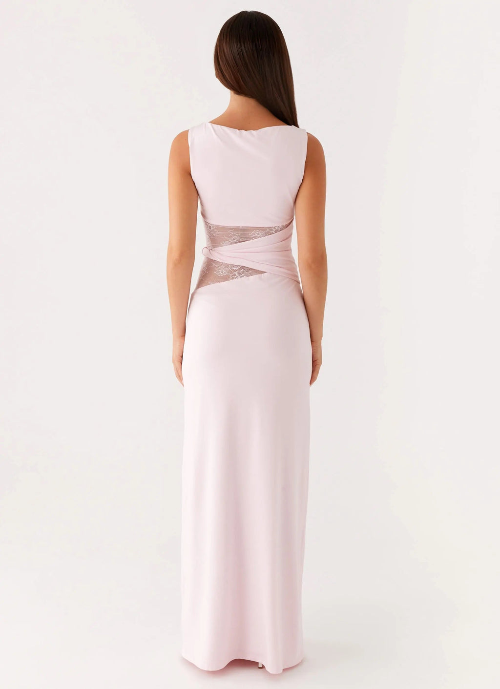 Women's Karma Collection | Maxi Dress for Women with Semi-Sheer Lace Waist | Elegant Long Dress for Glamorous Occasions  3