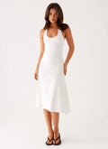 Women's Klyne Collection | Midi Dress in Ivory with Flare Skirt | Comfortable and Stylish for Any Occasion - Women's | M 0
