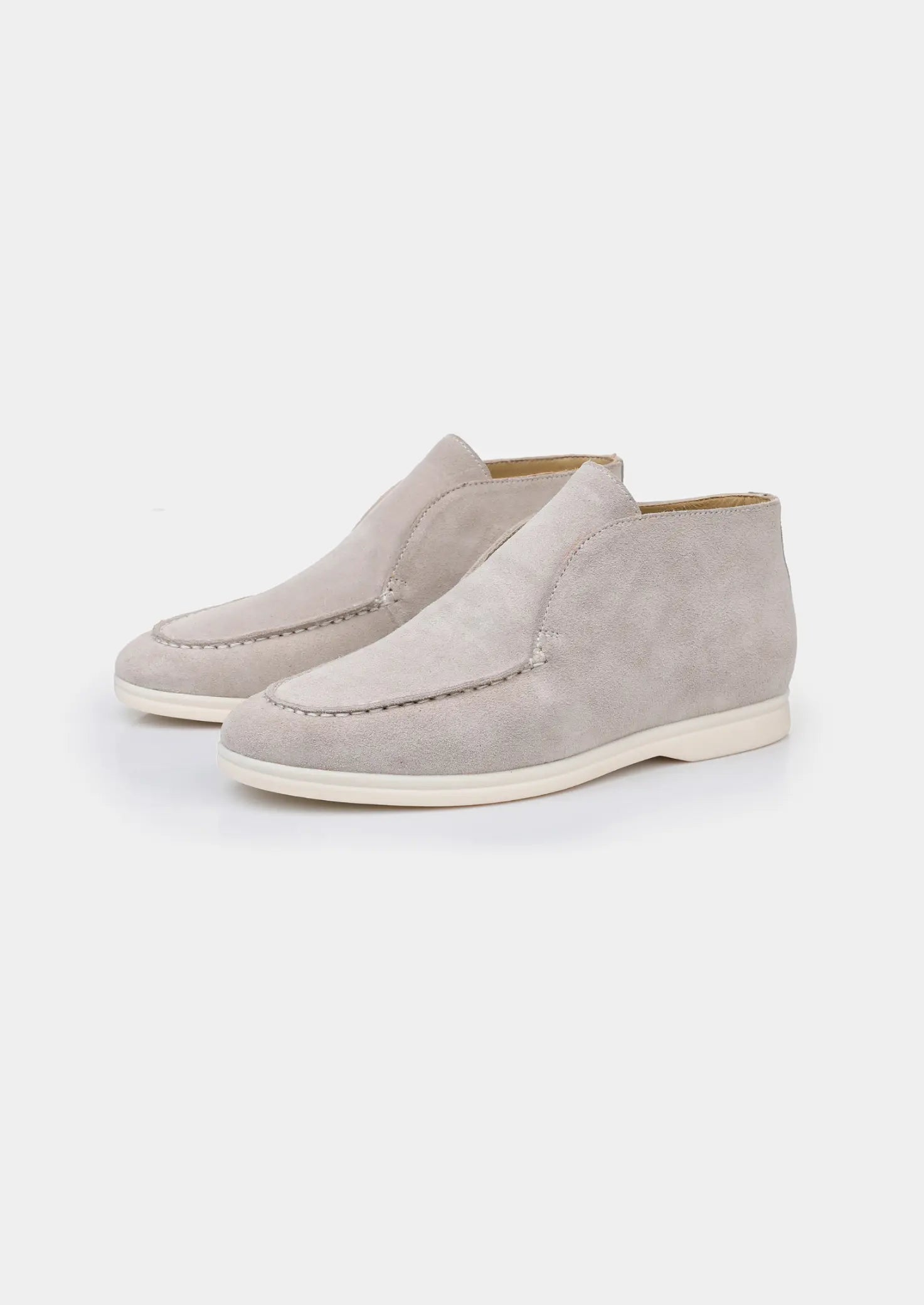 Women's Light Gray Classic Suede City Loafers 0