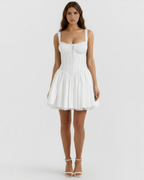 Luna – Women's Mini Dress with Sweetheart Neckline – Romantic Style
