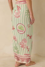 Women's MINKPINK Soleil Green Stripe Mermaid Sarong | 100% Viscose 4