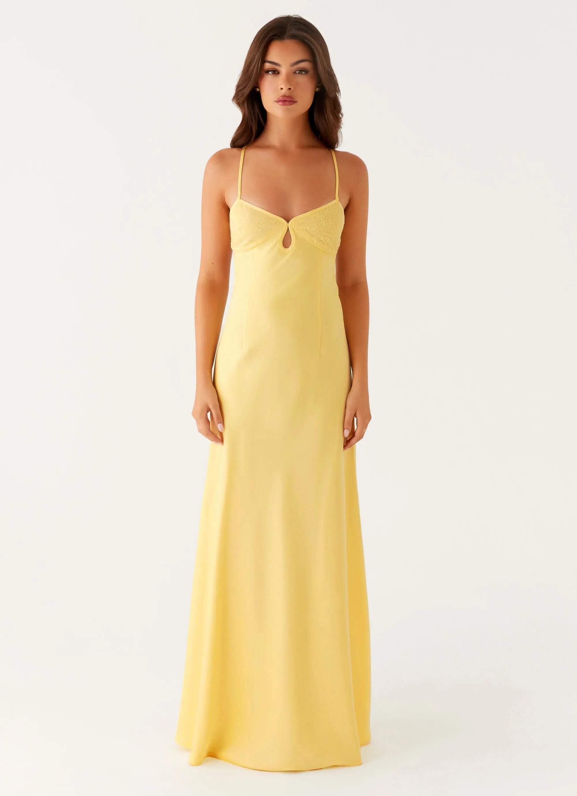 Women's Maxi Dress with Sweetheart Neckline & Keyhole Detail | Luxurious Lace for Effortless Elegance - Women's | Sweeth 0