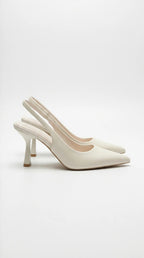 Women's Nicole Collection | Women's Black Heels with Adjustable Slingback Strap | Elegant Pointed Toe Design for All-Day 0