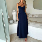 Women's Lace-Up A-Line Slip Dress — Sleeveless