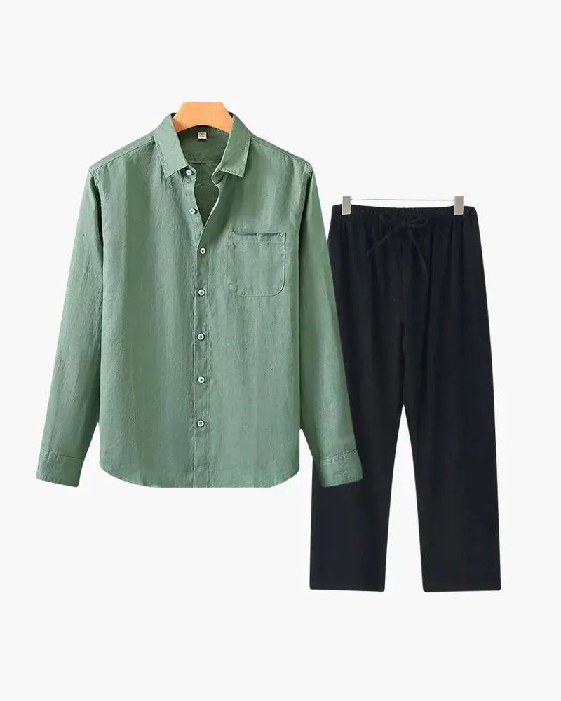 Women's Old Money Linen Combo (Longsleeve) 6
