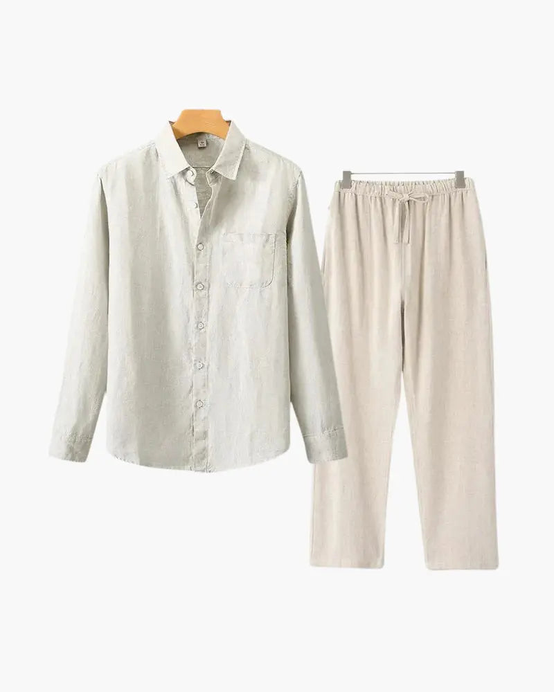 Women's Old Money Linen Combo (Longsleeve) 7