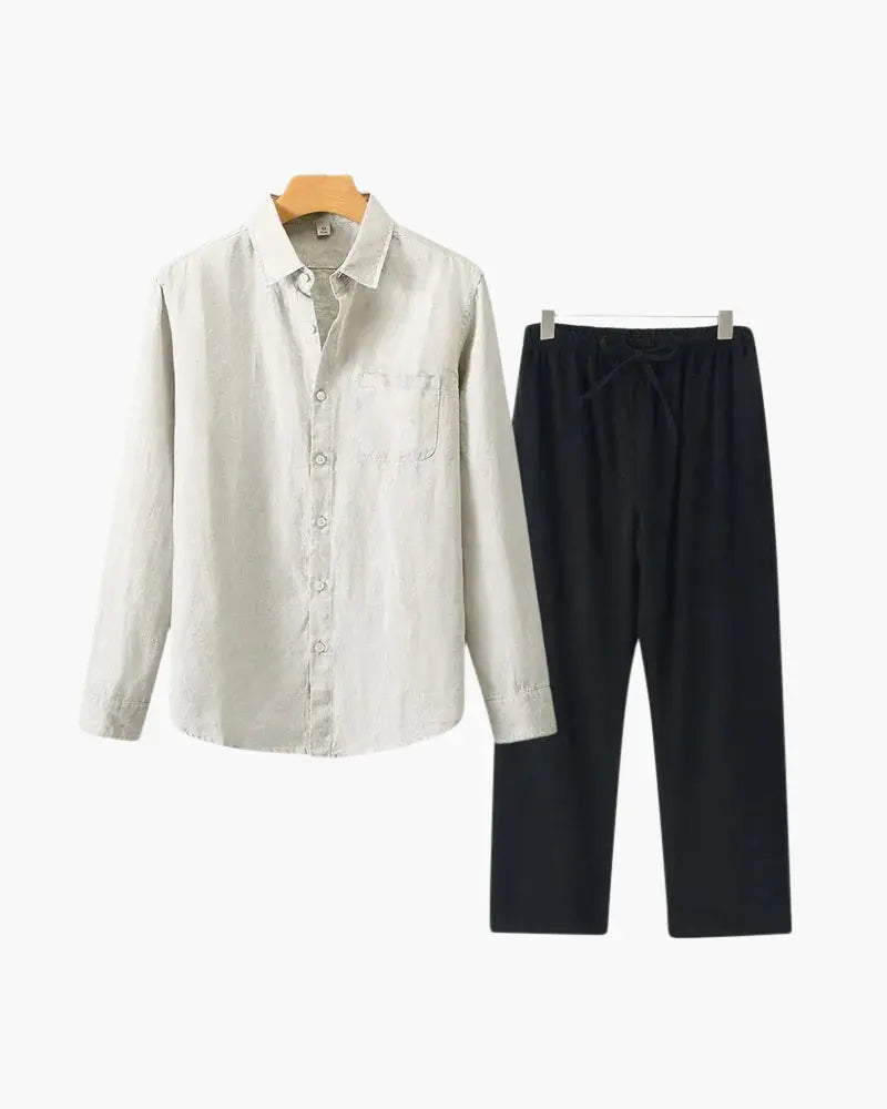 Women's Old Money Linen Combo (Longsleeve) 9