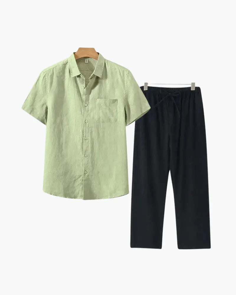 Women's Old Money Linen Combo (Shortsleeve) 4