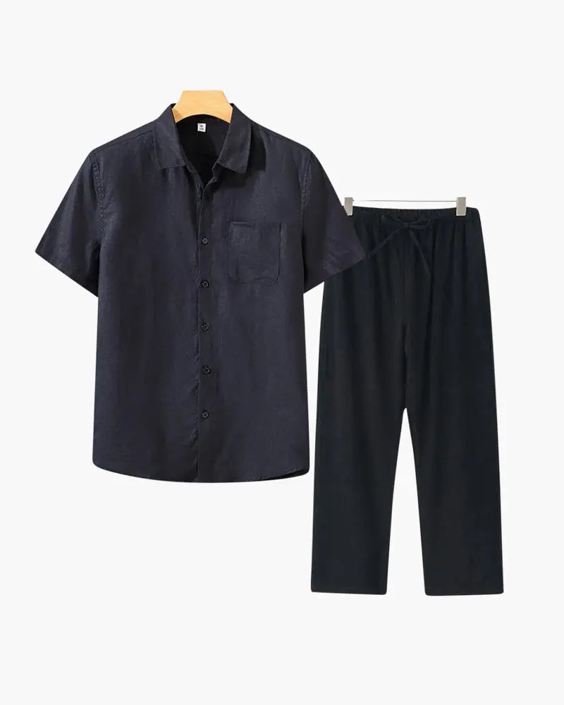 Women's Old Money Linen Combo (Shortsleeve) 9